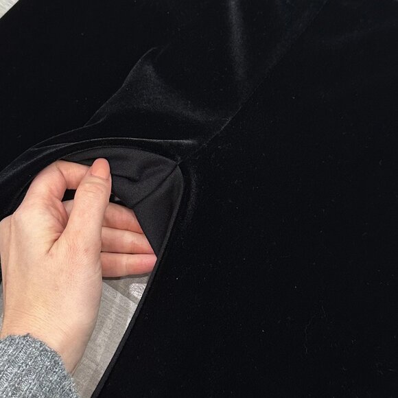 Anne Fontaine Andy Leggings Dual Material in Velvet and Milano Black Size 36 - Picture 7 of 16